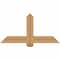 Ekena Millwork Eugene Smooth Timber Gable Bracket, Western Red Cedar, 48"W x 24"H x 5 1/2"D x 5 1/2"F, 12/12 Pitch GBW048X24X0606EUG00SWR - alternate 1